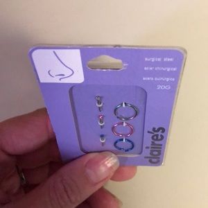 Claire’s nose rings